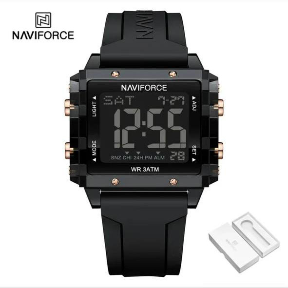 ساعت اسپرت اورجینال مارک نیوی فورس NAVIFORCE مدل NF7101 دیجیتال بند سیلیکونی موتور ژاپن کد 1925173