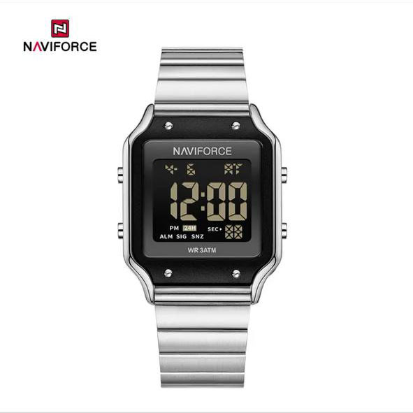 ساعت زنانه اورجینال مارک نیوی فورس NAVIFORCE مدل NF5047 دیجیتال استیل رنگ ثابت موتور ژاپن کد 1925171