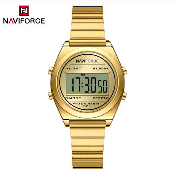 ساعت زنانه اورجینال مارک نیوی فورس NAVIFORCE مدل NF5066 دیجیتال استیل رنگ ثابت موتور ژاپن کد 1925158