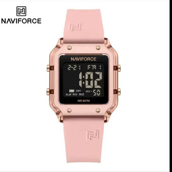 ساعت زنانه اورجینال مارک نیوی فورس NAVIFORCE مدل NF6105 دیجیتال بند سیلیکونی موتور ژاپن کد 1925150 — تصویر ۷