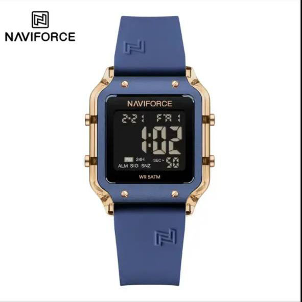 ساعت زنانه اورجینال مارک نیوی فورس NAVIFORCE مدل NF6105 دیجیتال بند سیلیکونی موتور ژاپن کد 1925150 — تصویر ۴