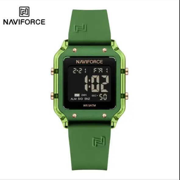 ساعت زنانه اورجینال مارک نیوی فورس NAVIFORCE مدل NF6105 دیجیتال بند سیلیکونی موتور ژاپن کد 1925150 — تصویر ۶