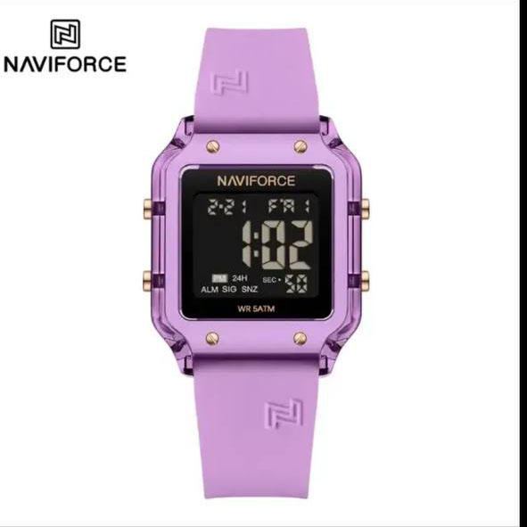 ساعت زنانه اورجینال مارک نیوی فورس NAVIFORCE مدل NF6105 دیجیتال بند سیلیکونی موتور ژاپن کد 1925150 — تصویر ۸