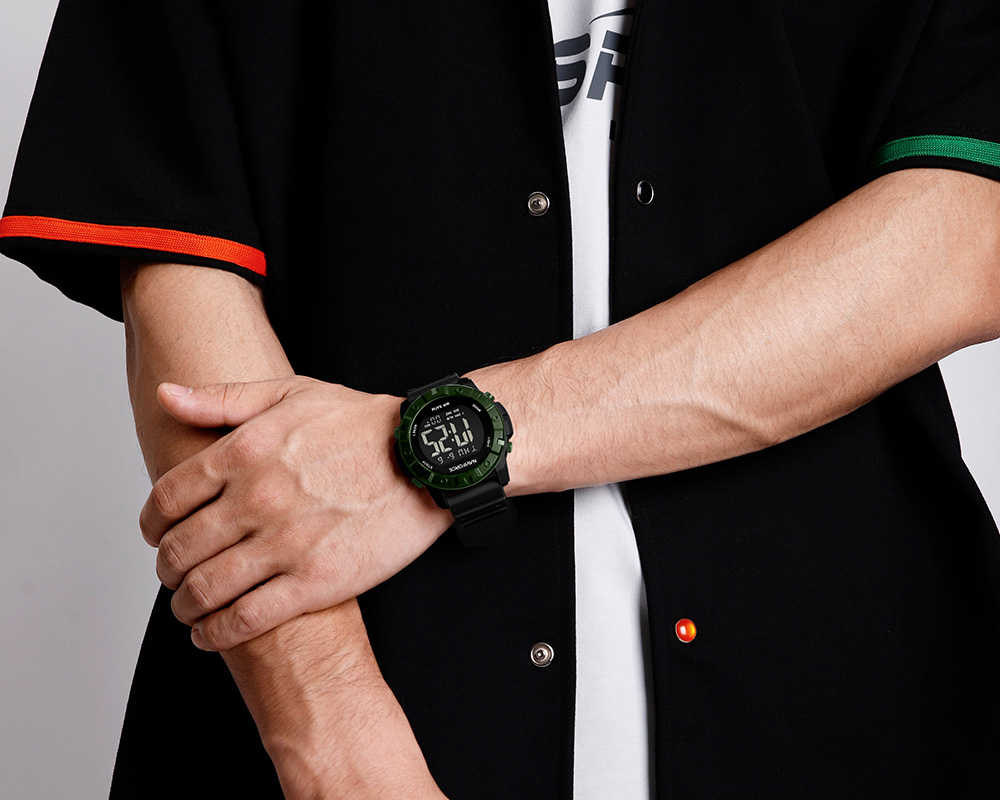 ساعت اسپرت اورجینال مارک نیوی فورس NAVIFORCE مدل NF7110 دیجیتال بند سیلیکونی موتور ژاپن کد 1925138 — تصویر ۷