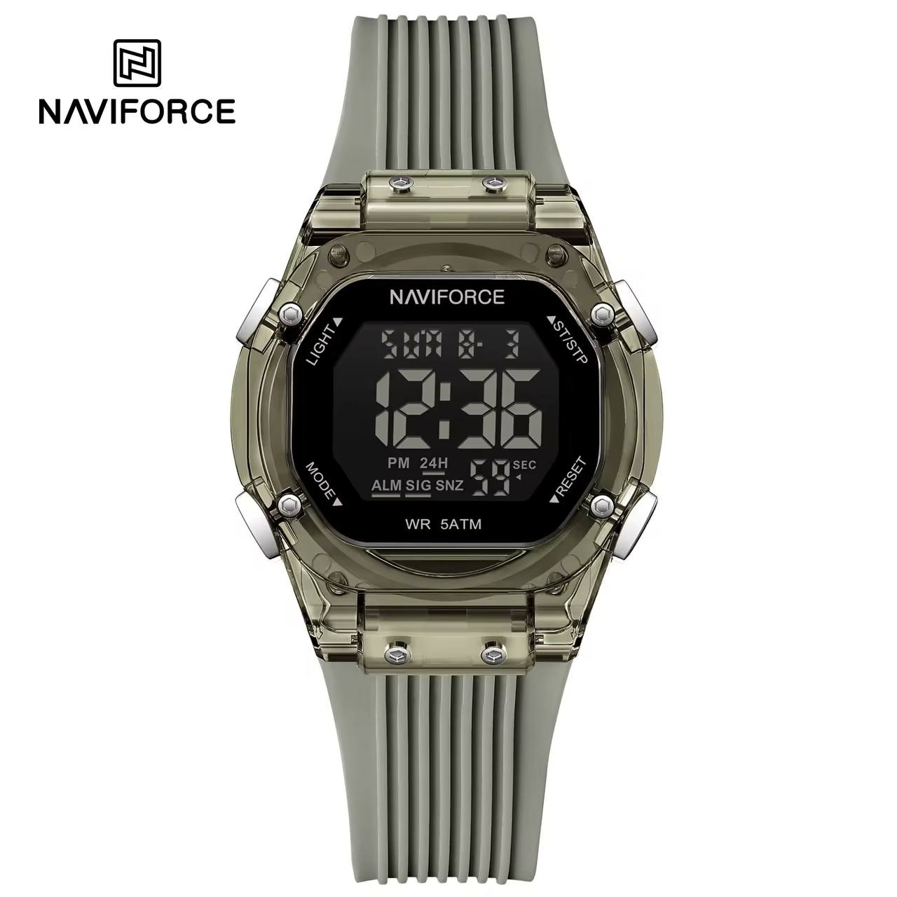 ساعت زنانه اورجینال مارک نیوی فورس NAVIFORCE مدل NF6114 دیجیتال بند رابر موتور ژاپن کد 1925136 — تصویر ۶