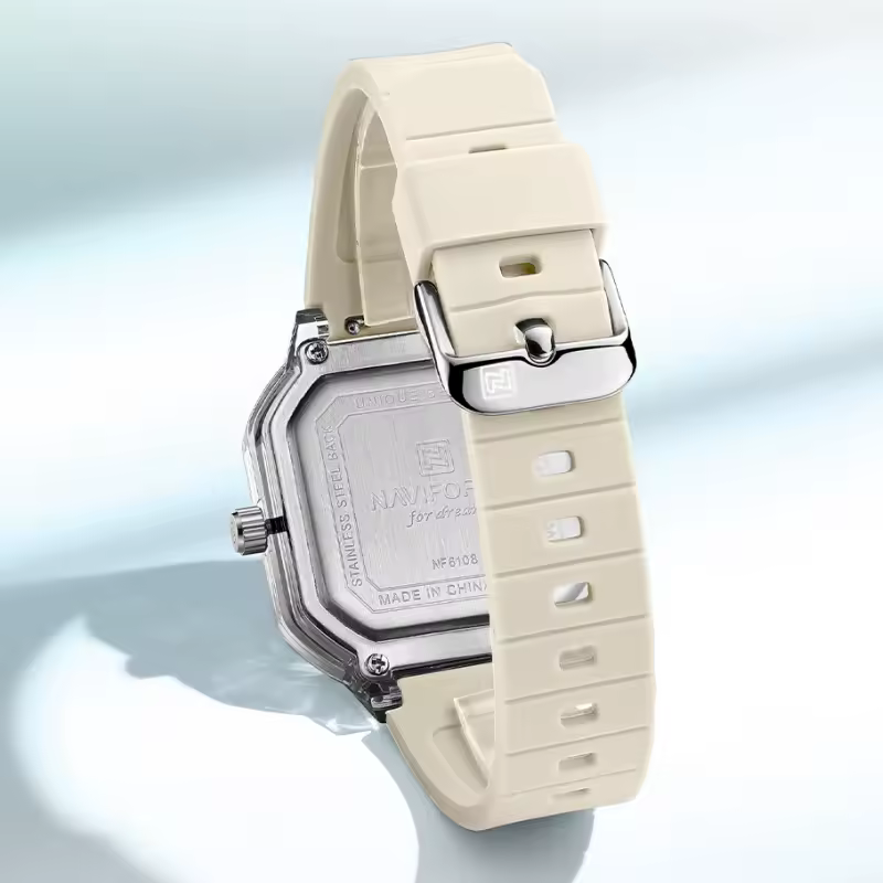 ساعت زنانه اورجینال مارک نیوی فورس NAVIFORCE مدل NF5068 بند سیلیکونی موتور ژاپن کد 1925134 — تصویر ۸