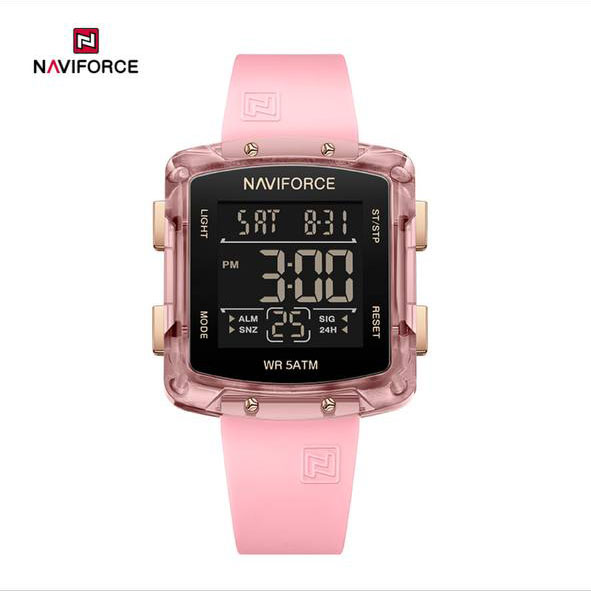 ساعت زنانه اورجینال مارک نیوی فورس NAVIFORCE مدل NF7121 دیجیتال بند سیلیکون نرم موتور ژاپن کد 1925120 — تصویر ۶
