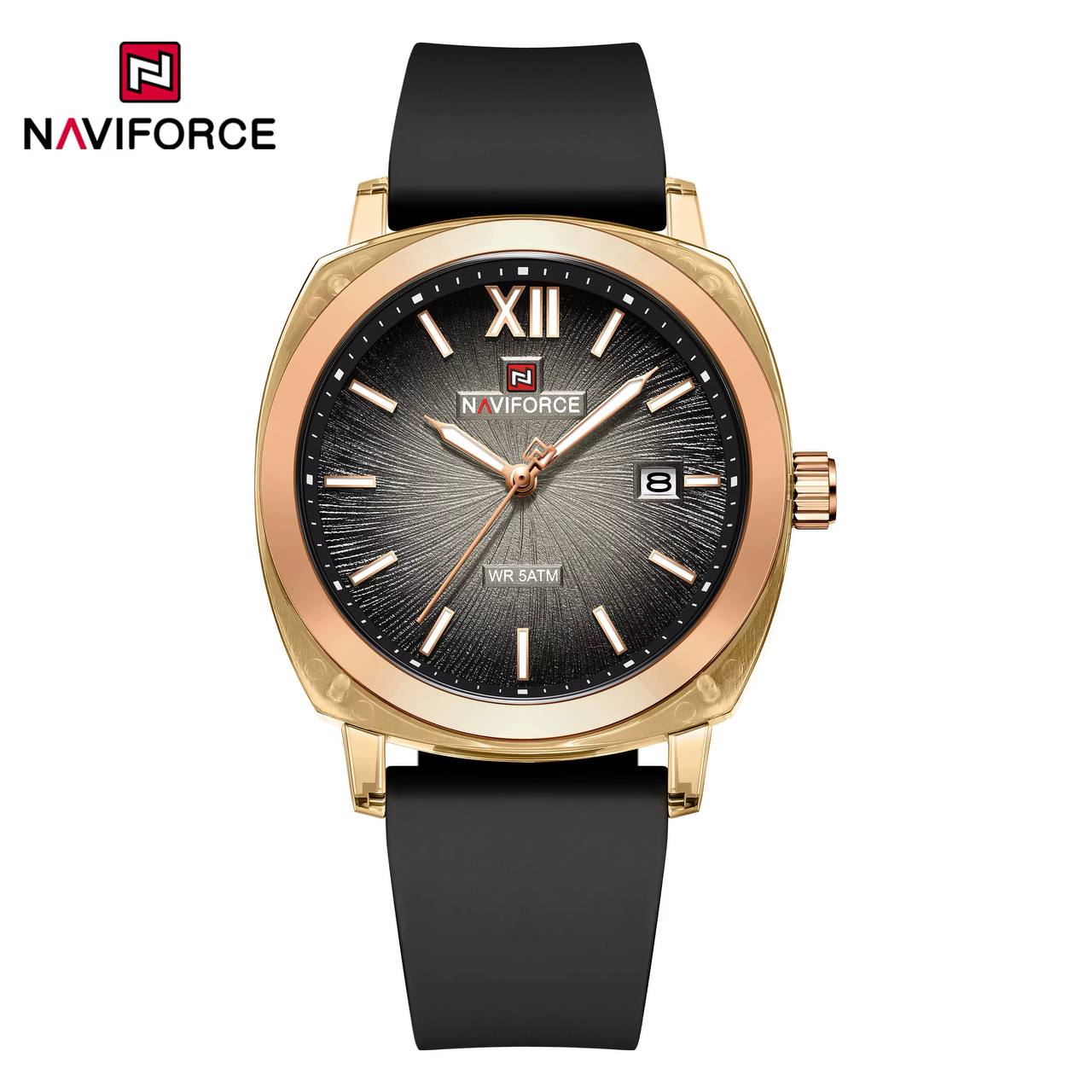 ساعت زنانه اورجینال نیوی فورس NAVIFORCE مدل NF6111 بند سیلیکونی موتور ژاپن کد 1925106 — تصویر ۷