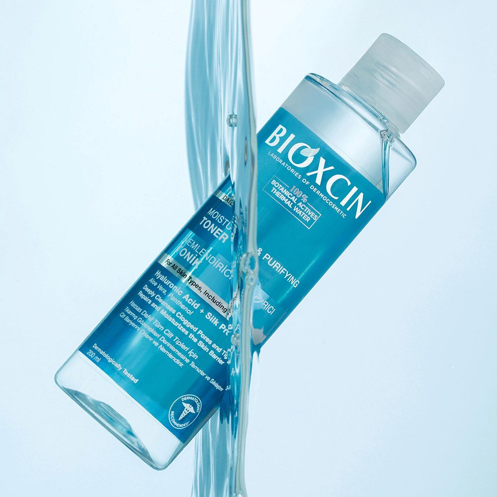 تونر مرطوب کننده و پاک کننده بیوکسین Bioxcin مدل Hydra مناسب انواع پوست حجم 200 میل — تصویر ۴