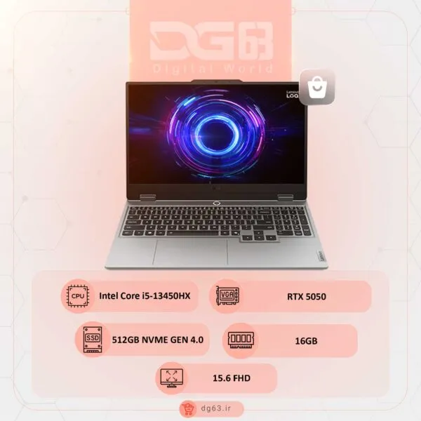 قیمت و خرید لپ تاپ لنوو Lenovo LOQ Gaming 15IRX10 / i5-13450HX / 16GB / 512GB / RTX 5050