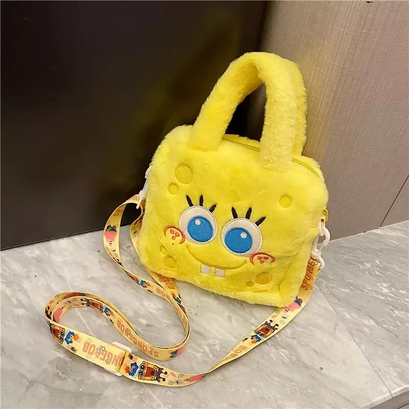 کیف مخملی طرح باب اسفنجی کد 0225 — تصویر ۴