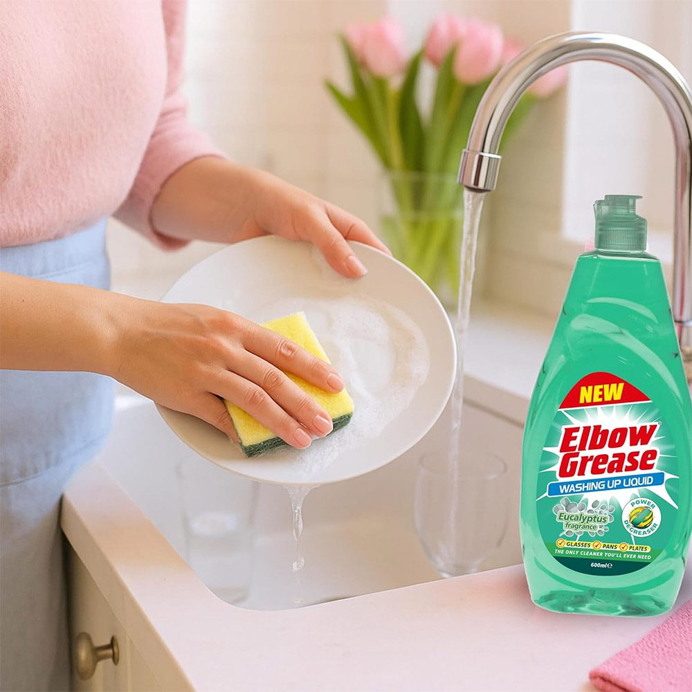 مایع ظرفشویی البو گریس Elbow Grease با رایحه اکالیپتوس حجم 600 میل — تصویر ۳