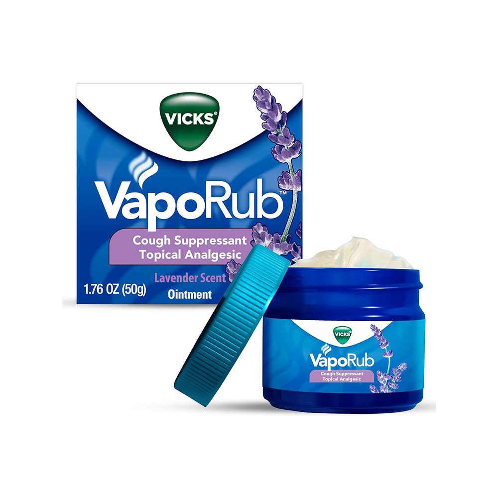 پماد تسکین دهنده ویکس Vicks مدل VapoRub با رایحه اسطوخودوس حجم 50 گرم — تصویر ۲