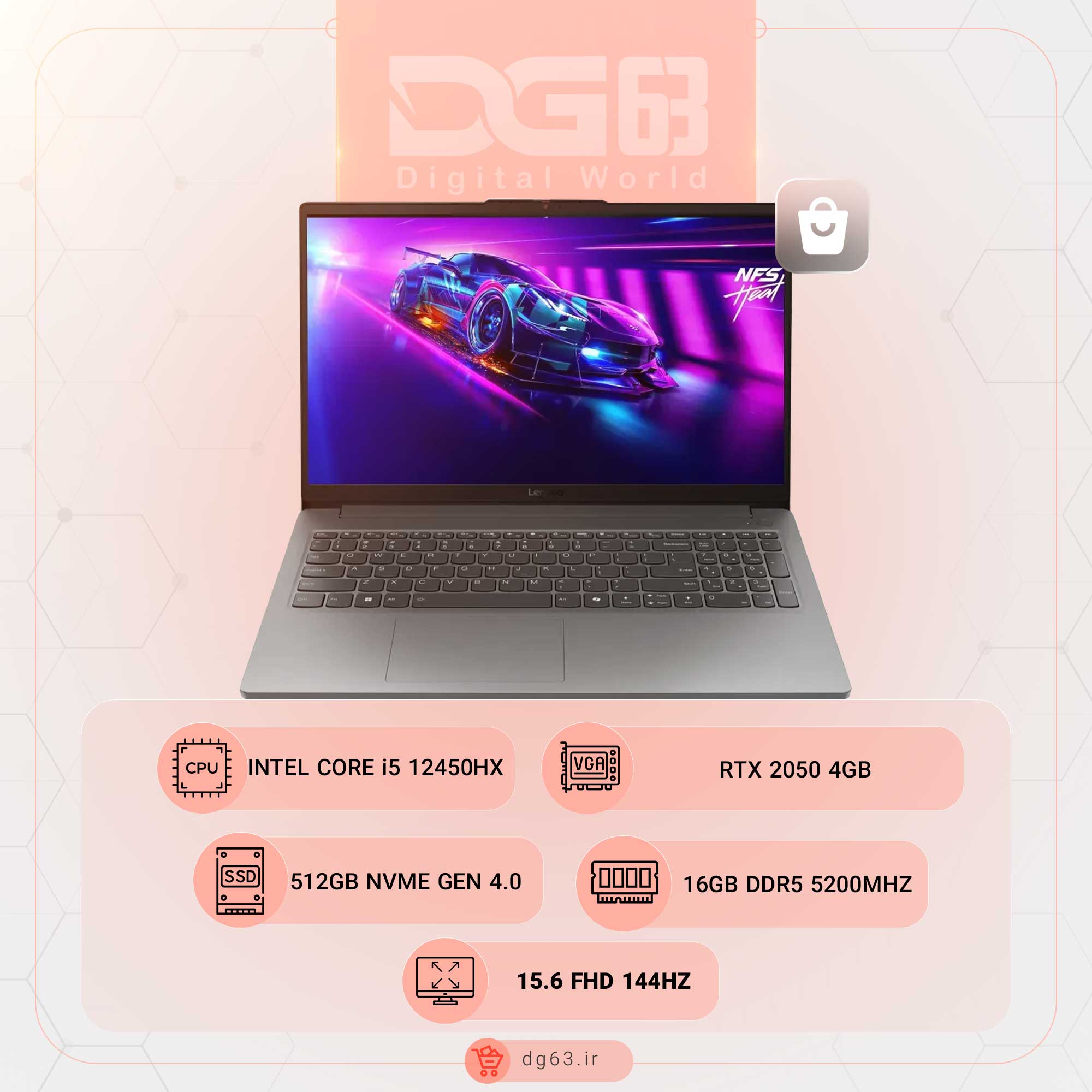 قیمت و خرید لپ تاپ لنوو Lenovo LOQ 15 15IAX9E-83LK0079VN / i5-12450HX / RTX 2050
