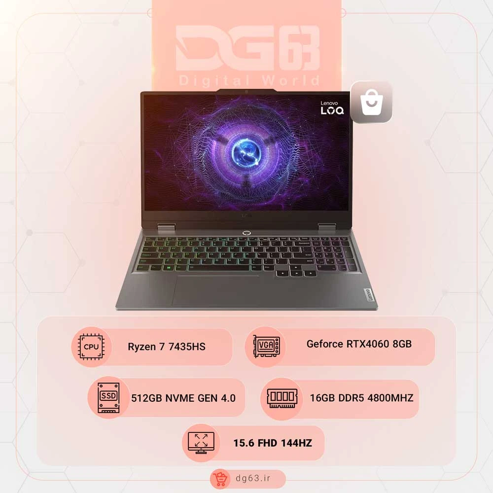 قیمت و خرید لپ تاپ لنوو Lenovo LOQ 15 AMD R7 RTX 4060