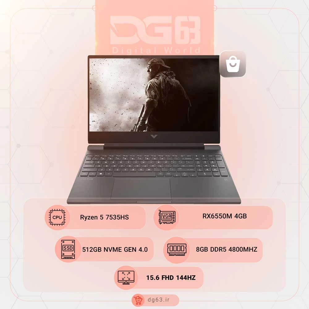 قیمت و خرید لپ تاپ HP Victus 15 R5 7535HS RX6550