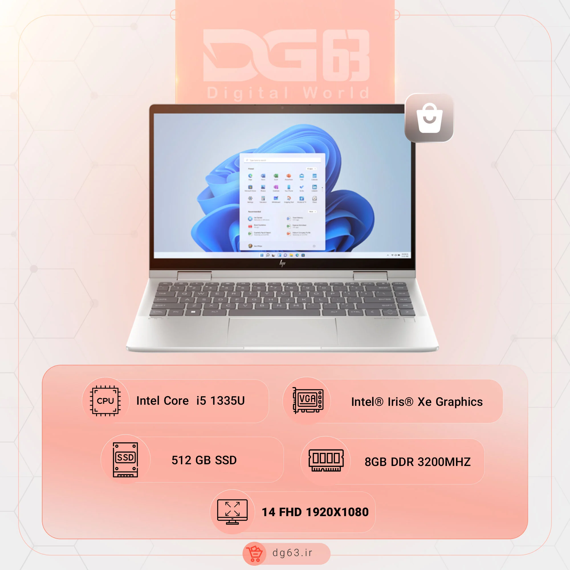 قیمت و خرید لپ تاپ HP ENVY X360 14-ES0013DX