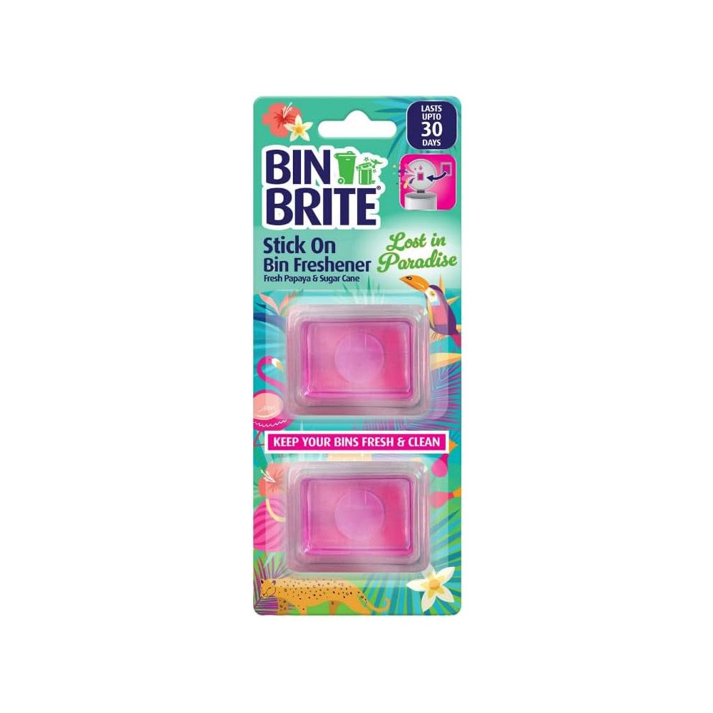 خوشبو کننده سطل زباله Bin Brite با رایحه پاپایای تازه و نیشکر بسته 2 عددی
