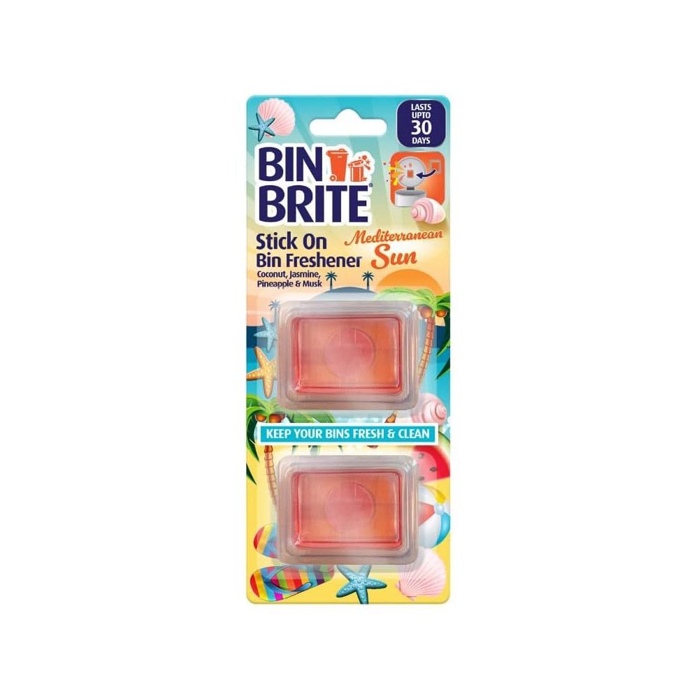 خوشبو کننده سطل زباله Bin Brite با رایحه مدیترانه بسته 2 عددی