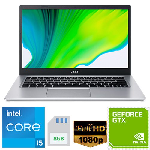 لپ تاپ ایسر A514 مدل Aspire 5 A514-i5 1135G7-8GB-256GB-MX350