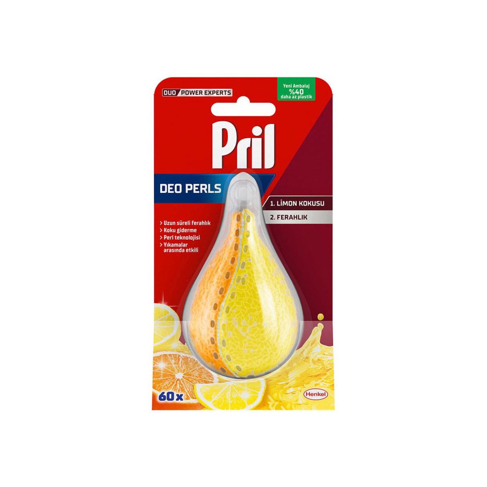 خوشبو کننده ماشین ظرفشویی پریل Pril با رایحه لیمو و پرتقال