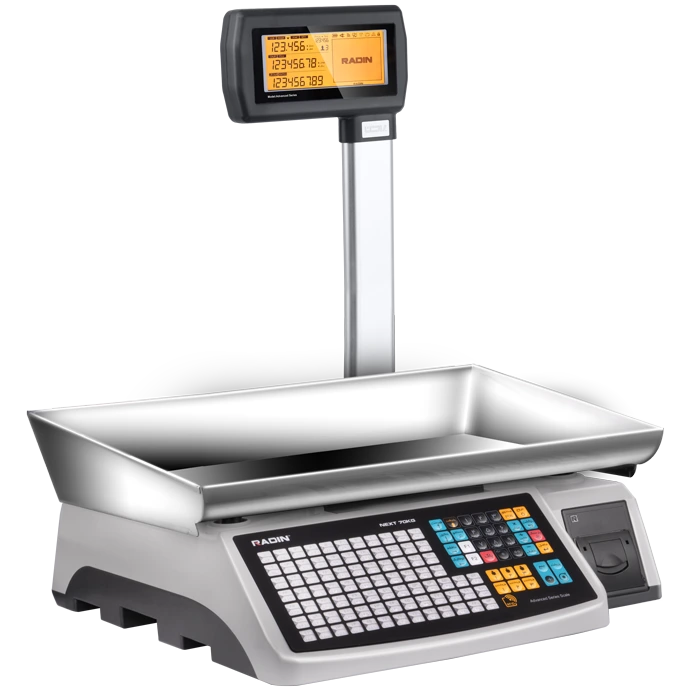 ترازوی پرینتردار رادین 70 کیلویی مدل NEXT-A RFID