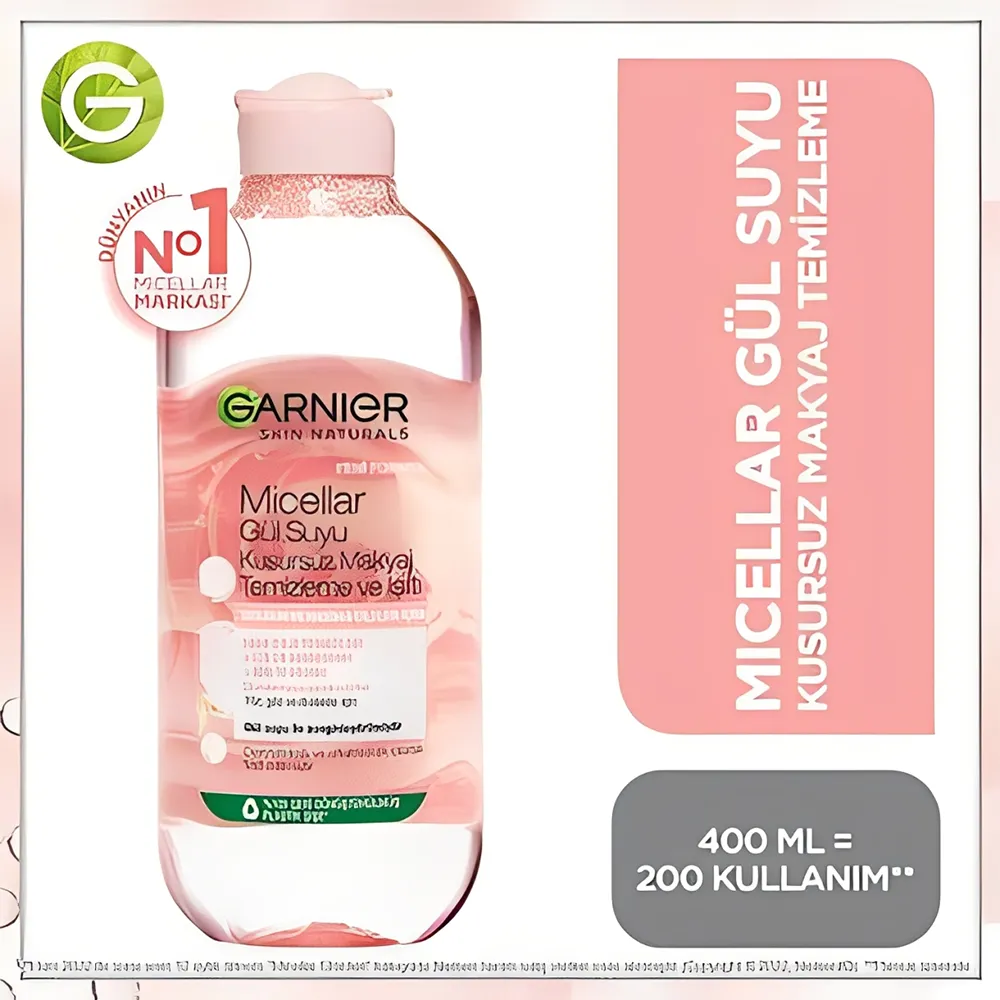 میسلار واتر حاوی گل رز گارنیر (Cleanse & Glow) اصل فرانسه