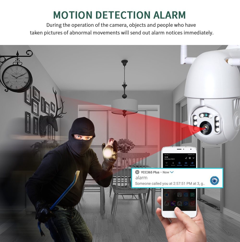 دوربین مداربسته چرخشی ، ضد آب ، دید در شب رنگی ،بدون نیاز به کابل کشی و دستگاه dvr — تصویر ۷