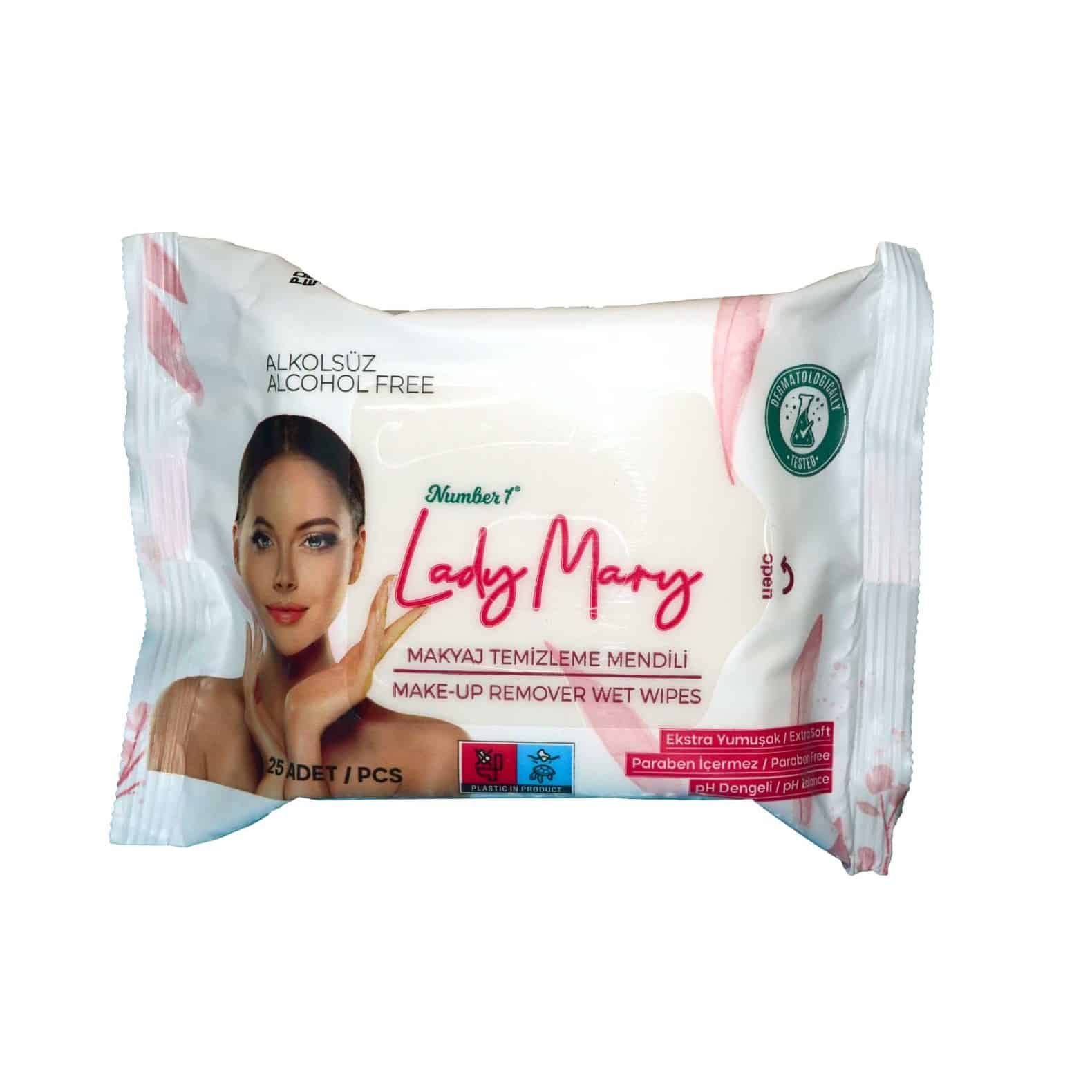 دستمال مرطوب لیدی ماری Lady Mary بسته 25 عددی — تصویر ۴