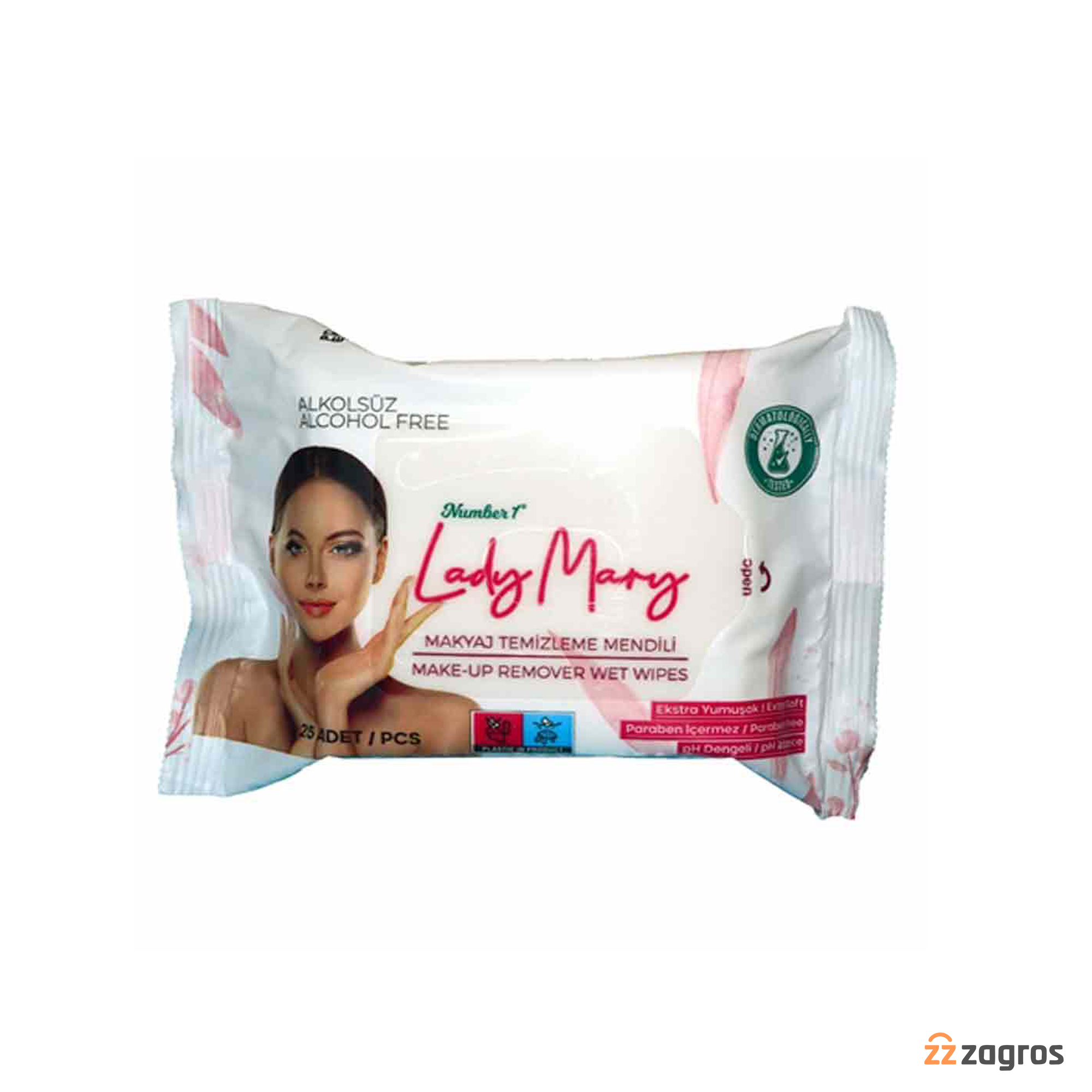 دستمال مرطوب لیدی ماری Lady Mary بسته 25 عددی — تصویر ۳