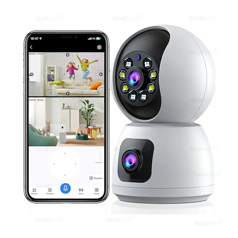 دوربین مداربسته سیم کارتی Baby Cam چرخشی دو لنز مدل Z33 — تصویر ۳
