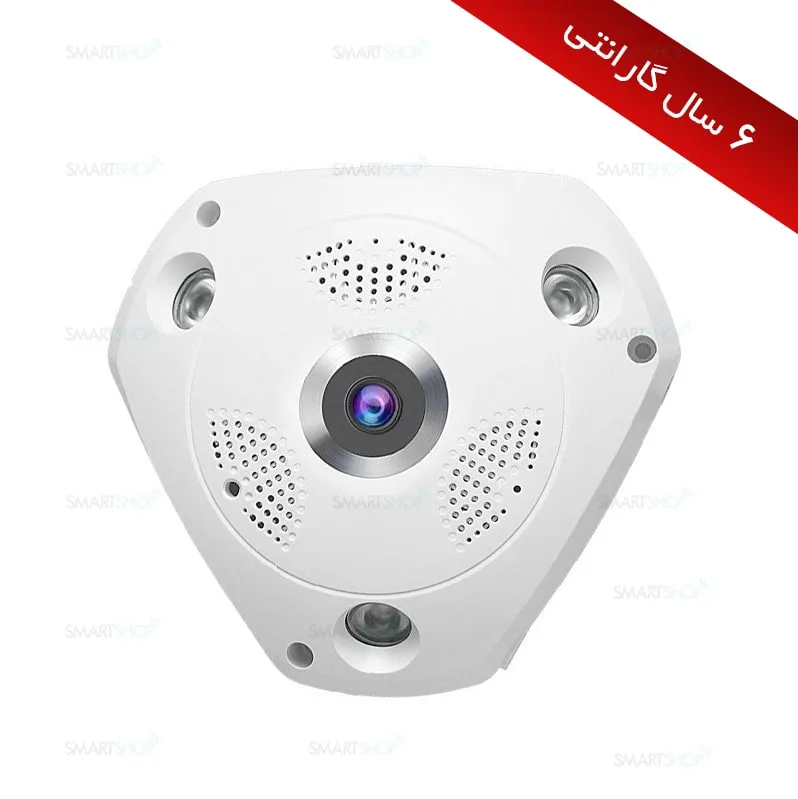 دوربین فیش‌آی‌پلاستیکی‌ IP4MP مدلCAM5FISHEYE-M2E44 IR