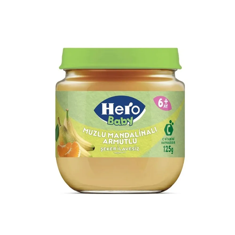پوره مخلوط موز نارنگی گلابی هروبیبی Hero Baby — تصویر ۲