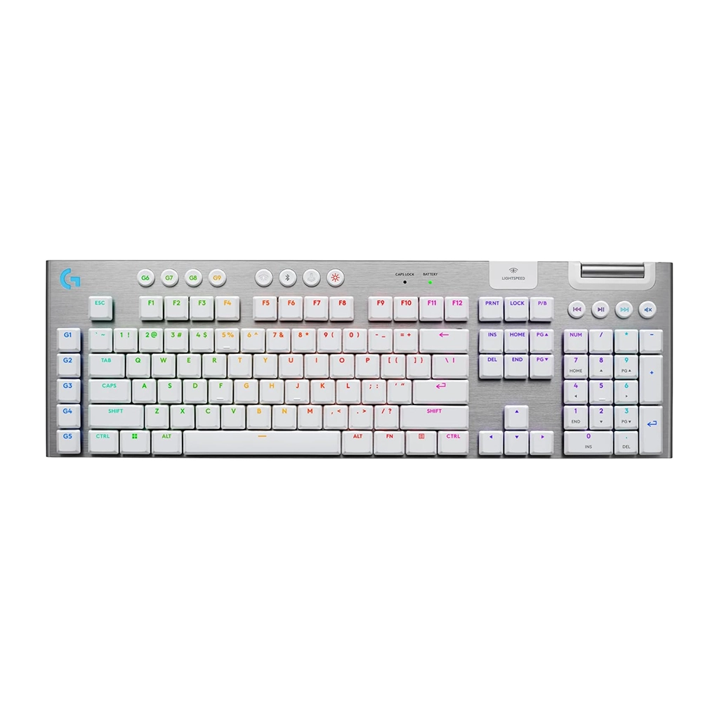 کیبورد بی سیم گیمینگ لاجیتک مدل LOGITECH G915 X LIGHTSPEED رنگ سفید | دنیاکامپیوتر