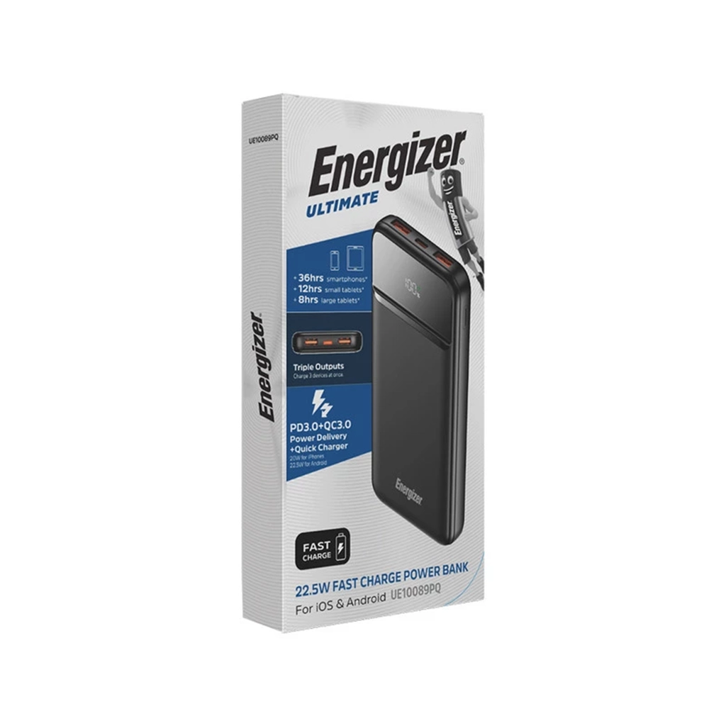 پاوربانک 10000 میلی آمپری انرجایزر مدل ENERGIZER UE10089PQ رنگ مشکی — تصویر ۶