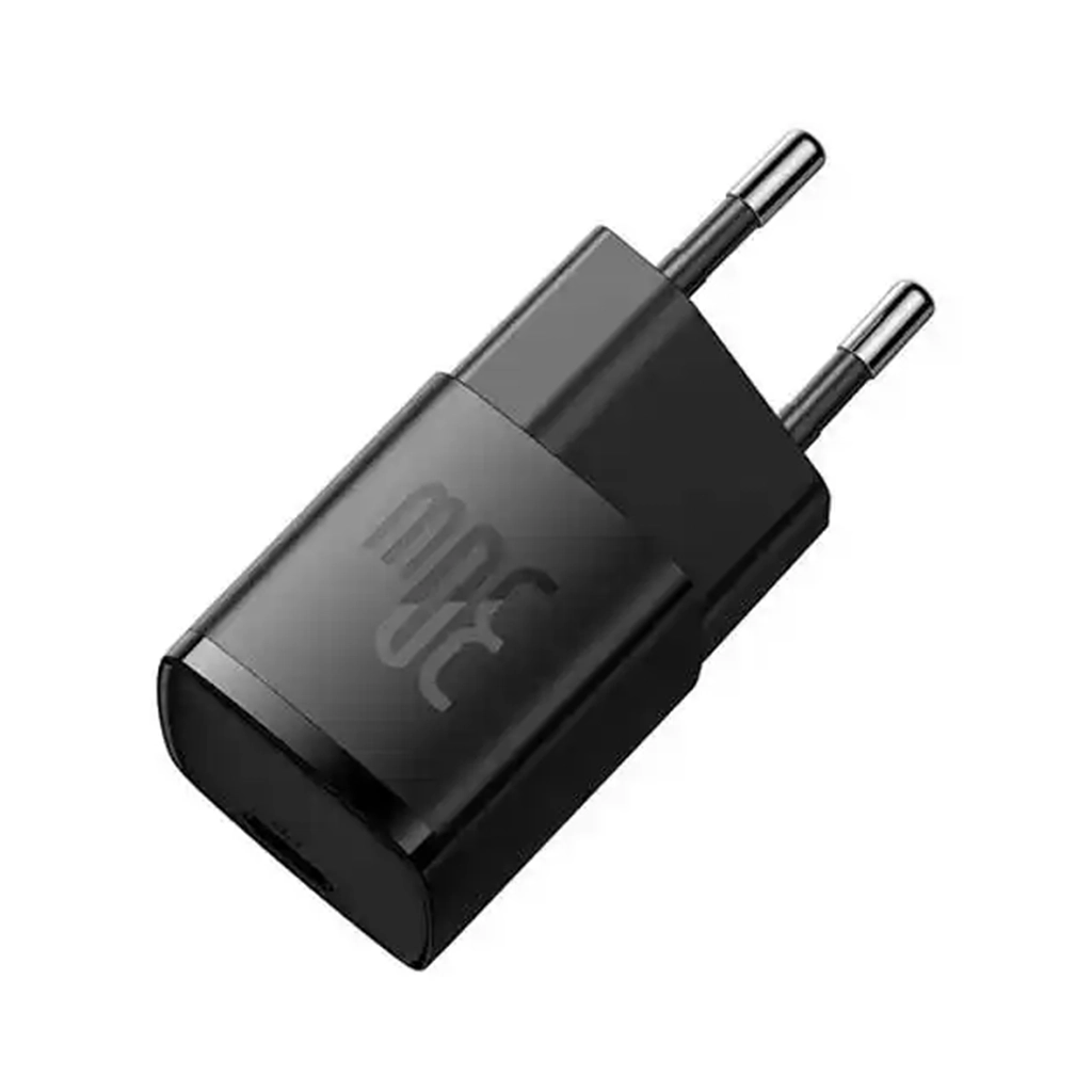 شارژر دیواری 30 وات بیسوس مدل BASEUS CUBE PRO FAST CHARGER 1C 30W EU رنگ مشکی — تصویر ۳