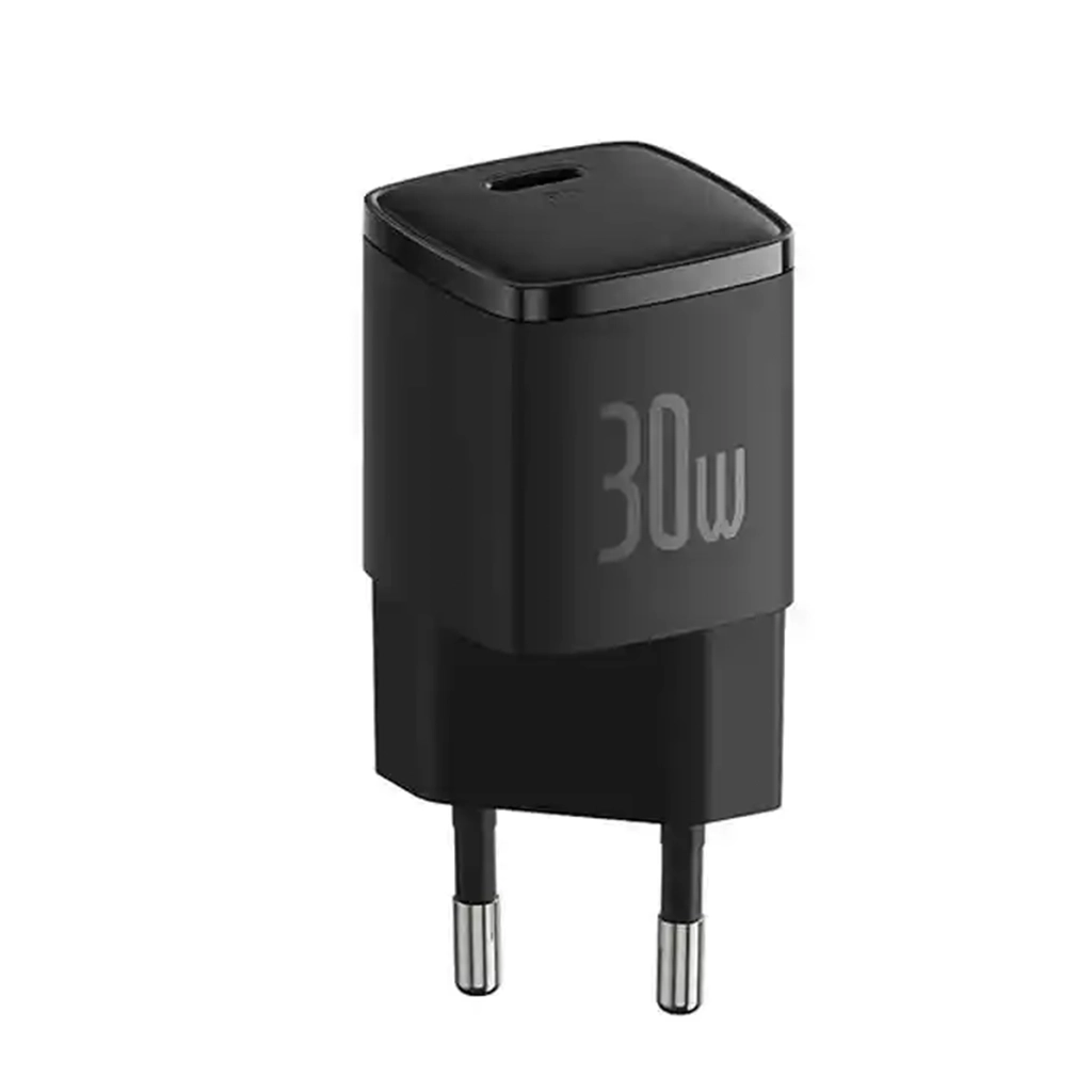 شارژر دیواری 30 وات بیسوس مدل BASEUS CUBE PRO FAST CHARGER 1C 30W EU رنگ مشکی — تصویر ۲