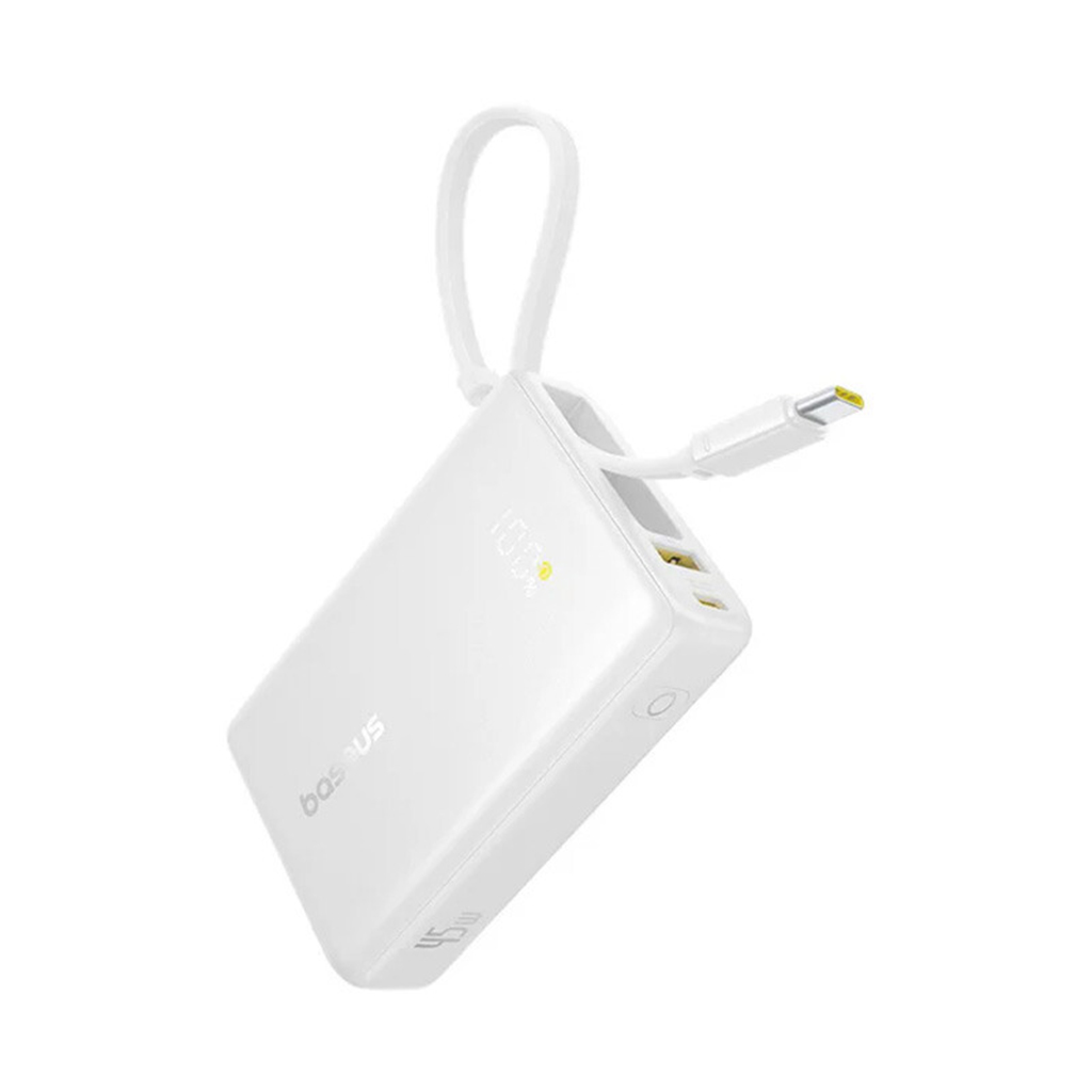 پاوربانک 10000 میلی آمپری بیسوس مدل BASEUS PICOGO 45W رنگ سفید — تصویر ۳