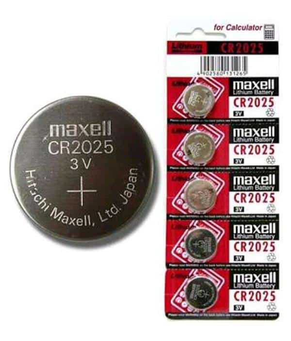 باتری سکه ای 3 ولت CR2025 تکی مارک MAXELL ژاپنی اصل — تصویر ۸