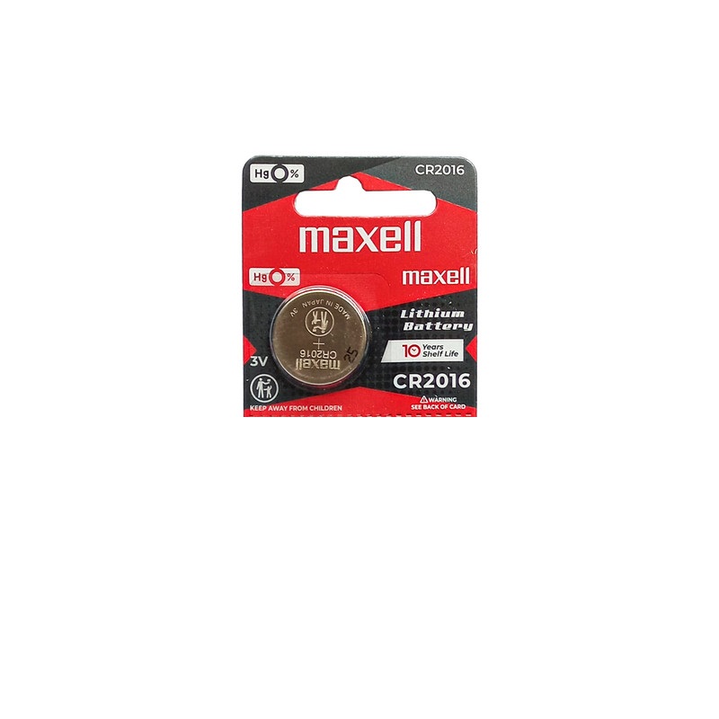 باتری سکه ای 3 ولت CR2016 تکی مارک MAXELL ژاپنی اصل — تصویر ۲