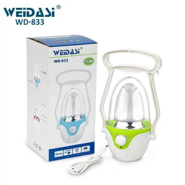 چراغ فانوسی شارژی ویداسی WEIDASI مدل WD-833 — تصویر ۲