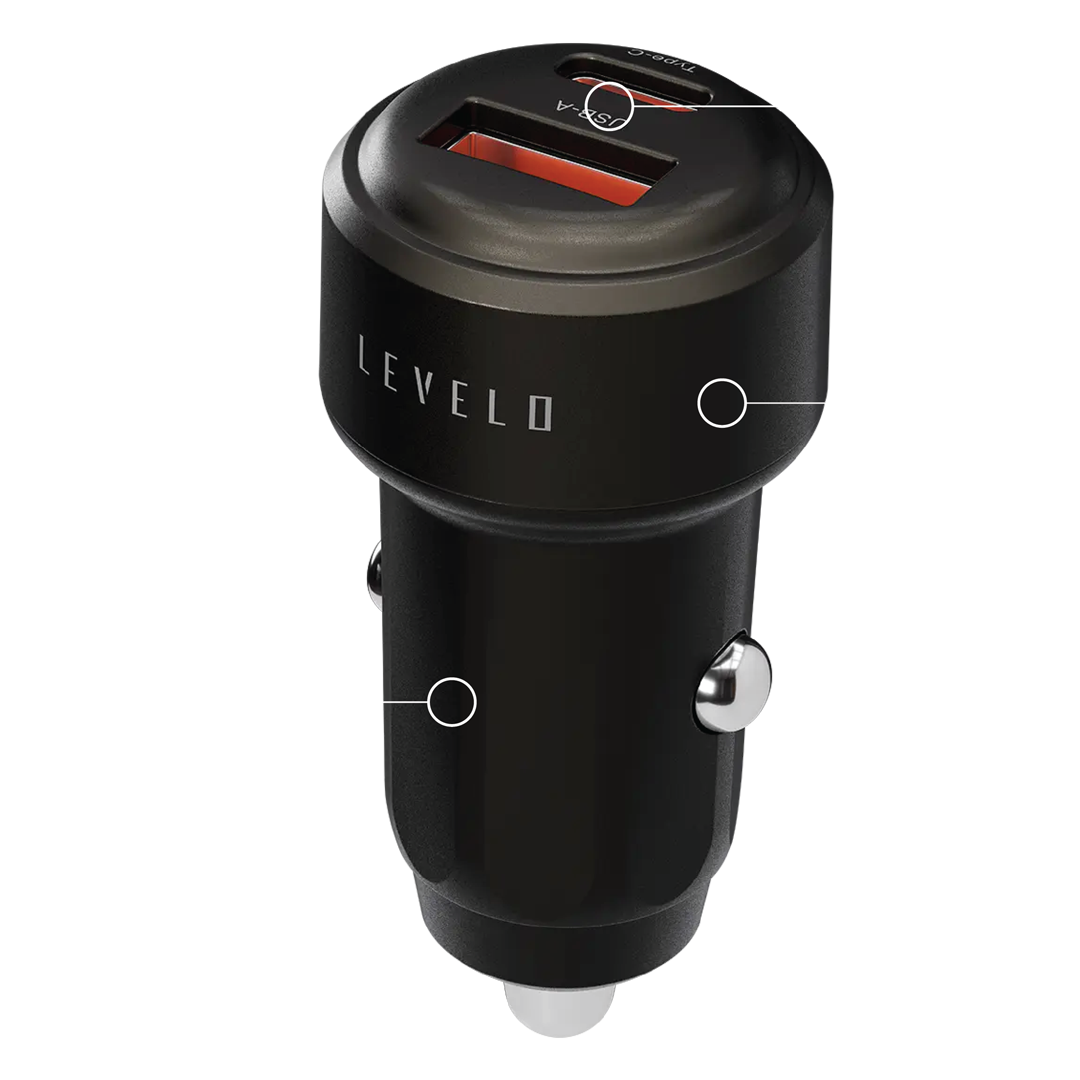 شارژر فندکی لِولو مدل LEVELO NORI MINI 60W LVLNORI60WCCGGY