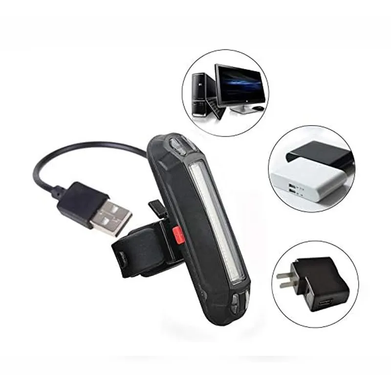 چراغ عقب دوچرخه شارژی USB مدل 120 Lumens — تصویر ۳
