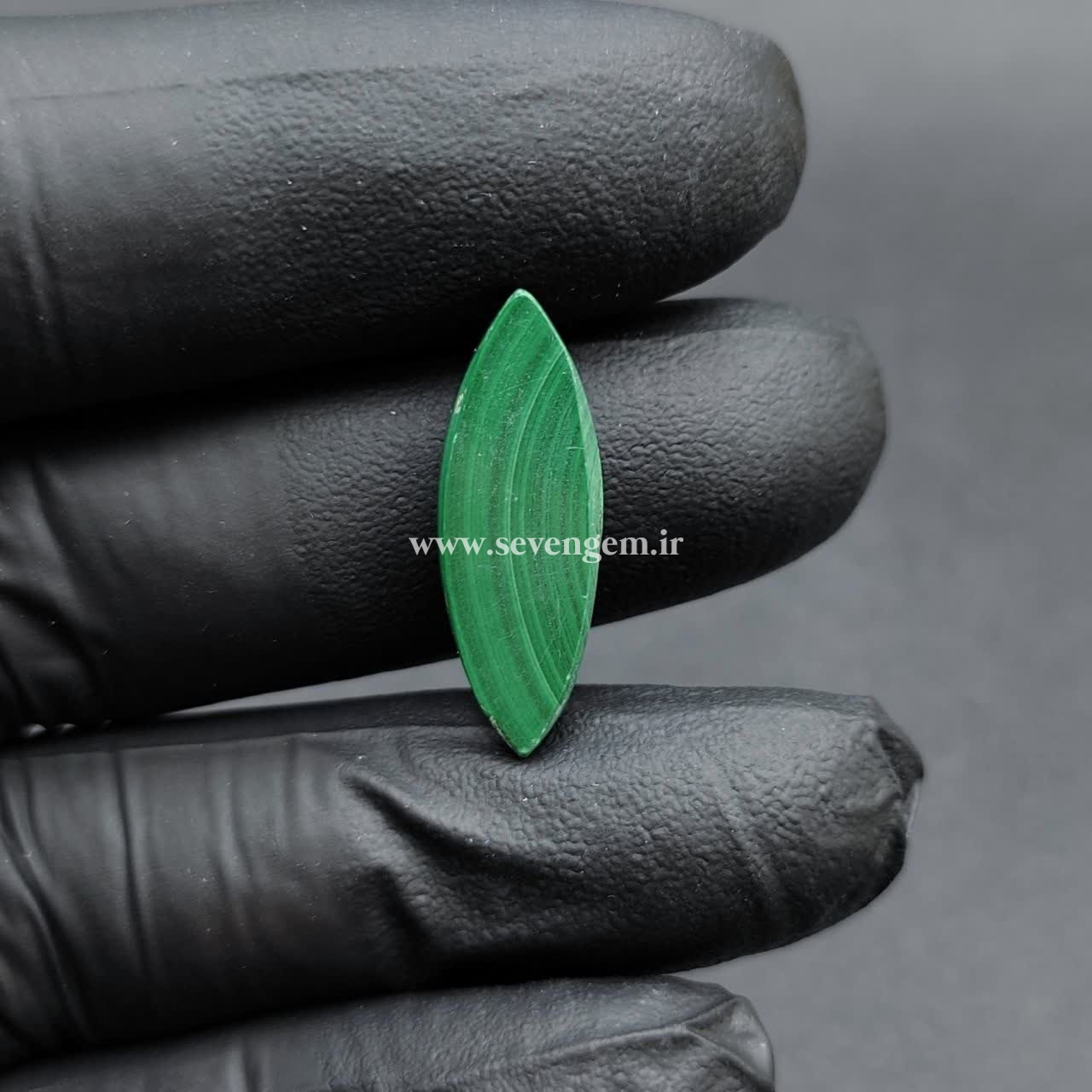 نگین سنگ مالاگیت کنگو (کدB539) — تصویر ۳