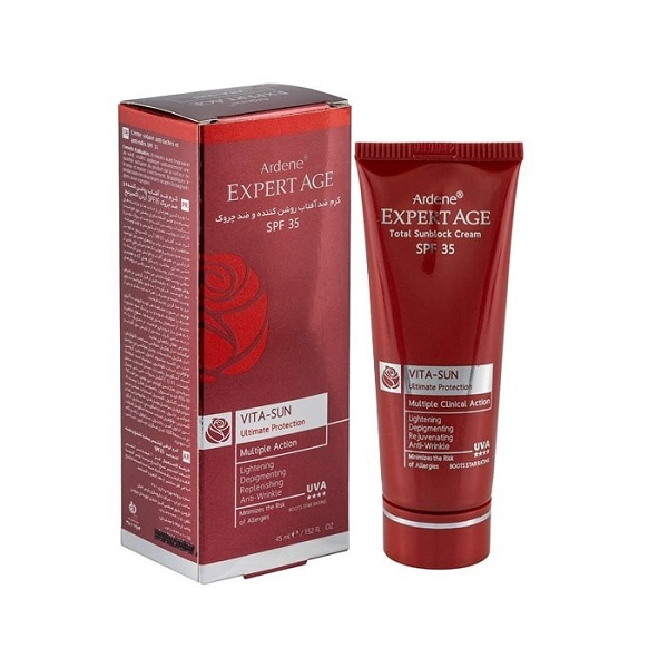 کرم ضد آفتاب بیرنگ آردن SPF 35 مدل Vita-Sun حجم 45 میل | محافظت مؤثر در برابر اشعه UV برای پوست معمولی — تصویر ۲