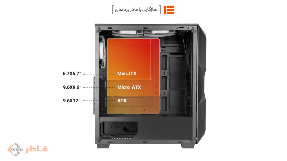 کیس کامپیوتر فاطر Fater FG-730B — تصویر ۷
