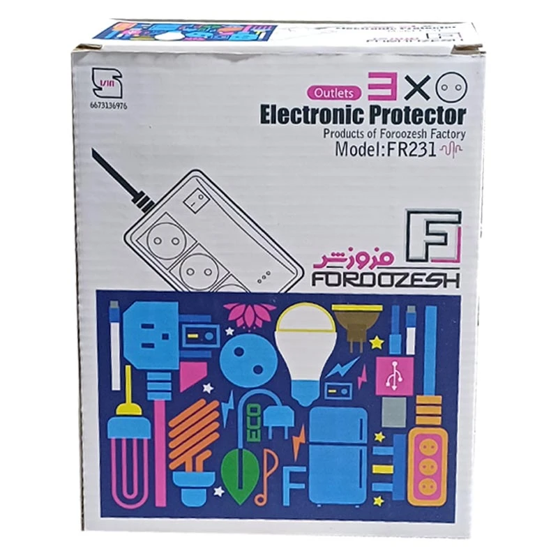 محافظ ولتاژ فروزش مدل FR-231 کابل ۱.۸ متر — تصویر ۳
