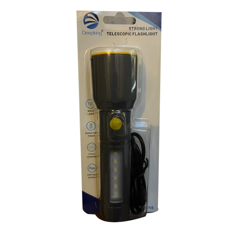 چراغ‌قوه دستی دیپکینگ مدل DK-749 با لامپ LED مهتابی، برد 100 متر — تصویر ۶