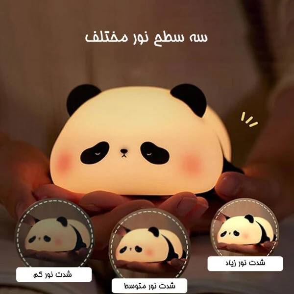 چراغ خواب کودک مدل سیلیکونی طرح پاندای خسته — تصویر ۶
