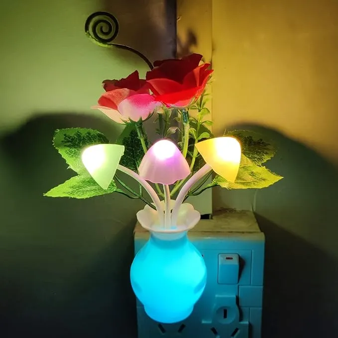 چراغ خواب ال ای دی طرح گلدان — تصویر ۷